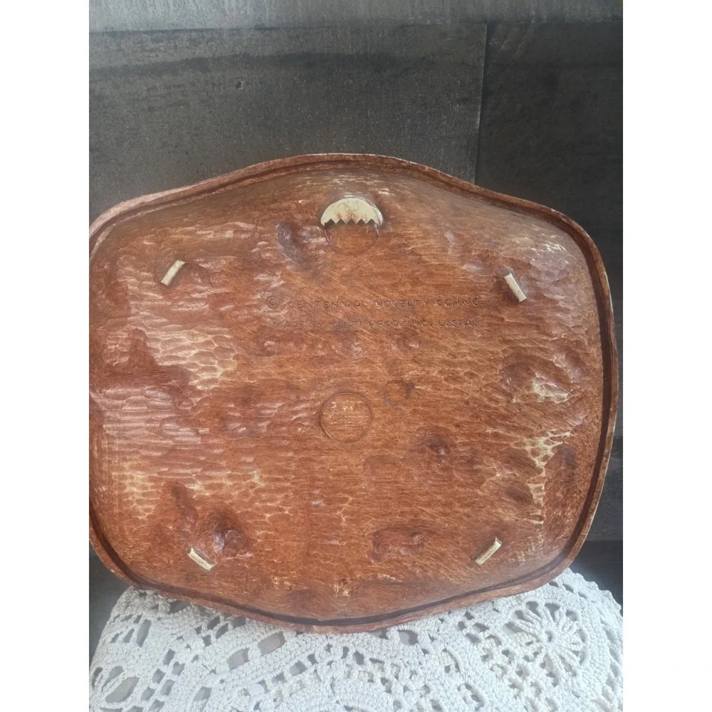Vintage Centennial Novelty SAN DIEGO California Souvenir Faux Wood Plaque/Bowl